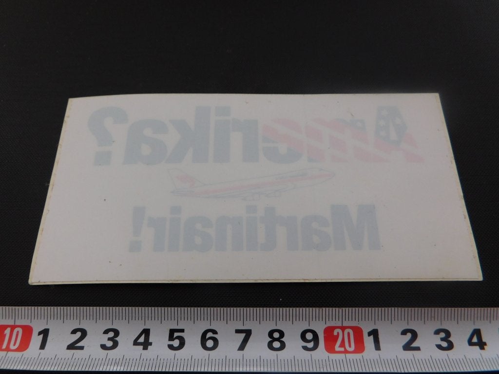 sticker Raamsticker Amerika Martinair !  Luchtvaart, Ophalen, Zo goed als nieuw