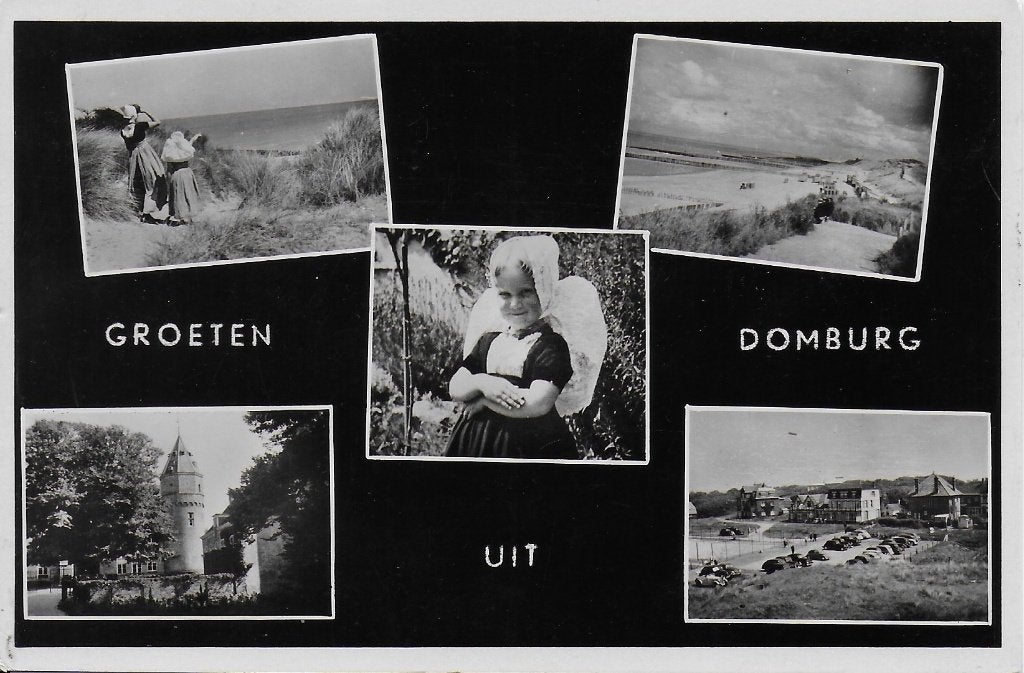 Domburg Gelopen Ansichtkaart ( 591 ), Ophalen of Verzenden, Voor 1920, Gelopen, Klederdracht