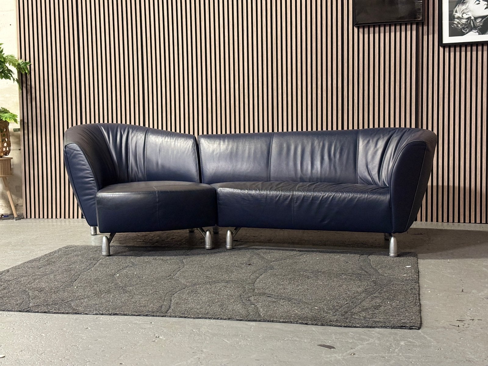 GRATIS LEVERING Leolux Pupilla Bank Leer 260x130 GEREINIGD, 250 tot 300 cm, 125 tot 150 cm, Hoekbank, Driepersoons