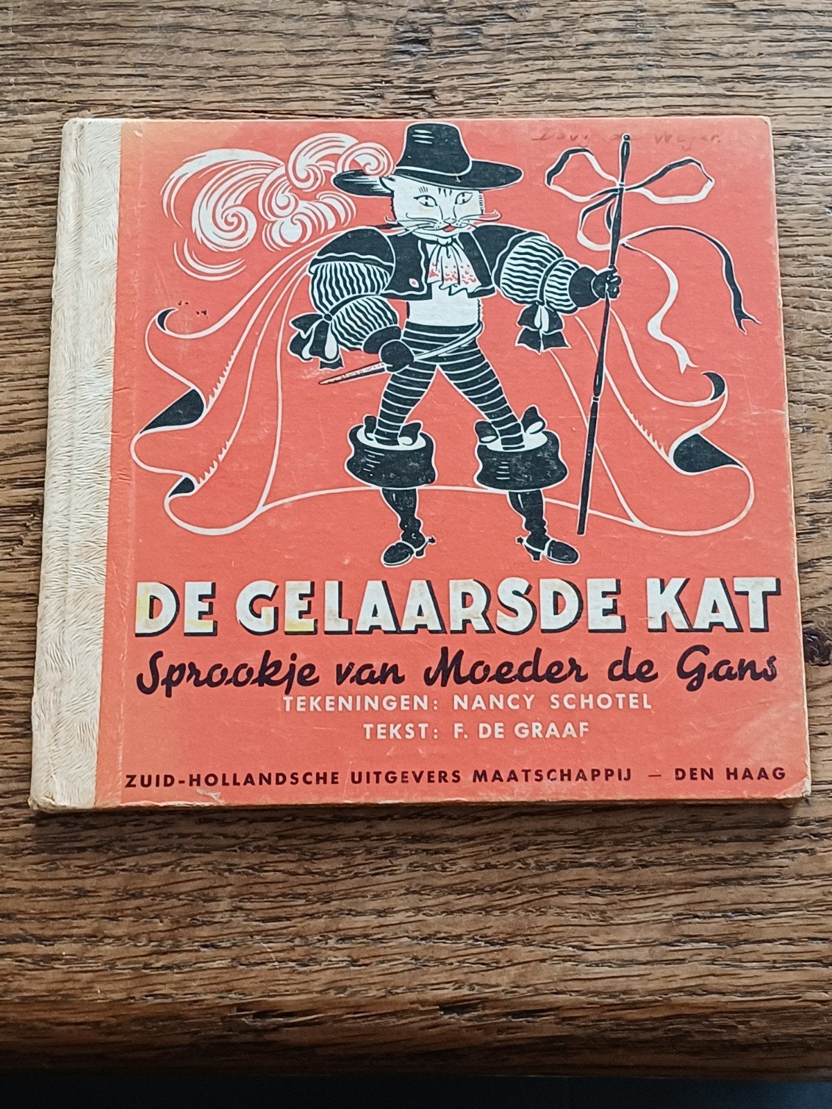 ANTIEK  DE GELAARSDE KAT KINDERBOEKJE UIT 1940- 1950, Ophalen of Verzenden