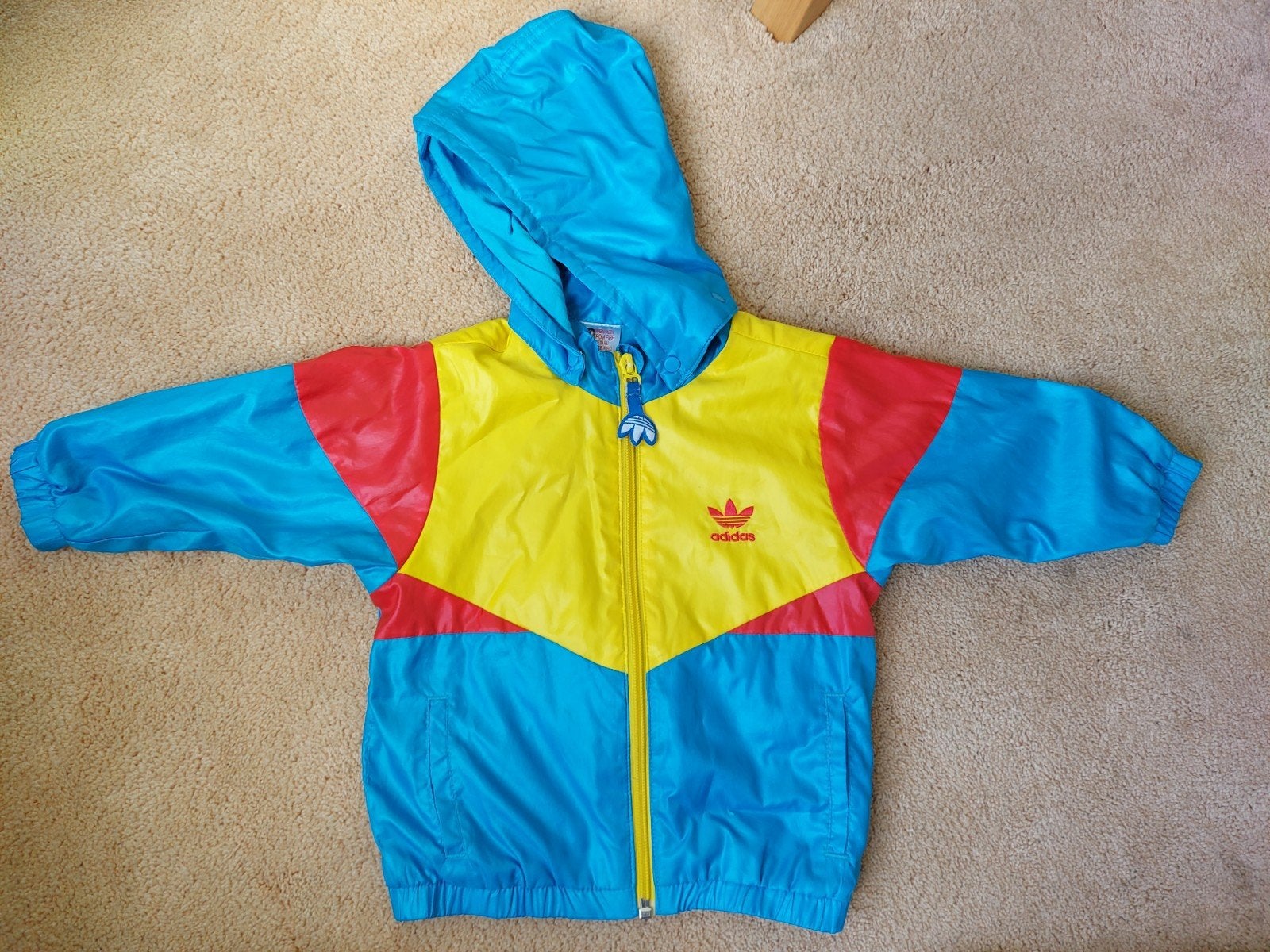 collectors item: Vintage Adidas Windjack - kind 1-2 jaar, Ophalen of Verzenden, Gebruikt, Adidas, Jongen of Meisje