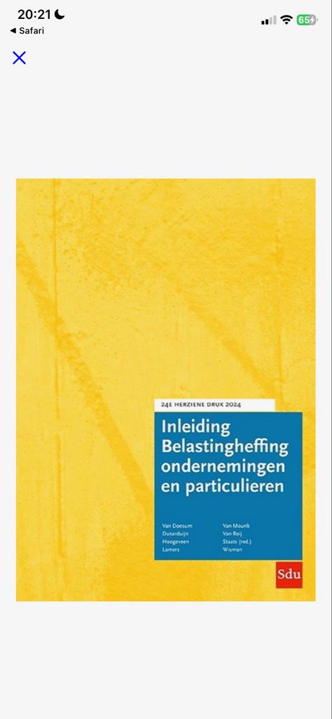 Inleiding Belastingheffing ondernemingen en particulieren, Boeken, Studieboeken en Cursussen, Gelezen, HBO, Gamma, Verzenden