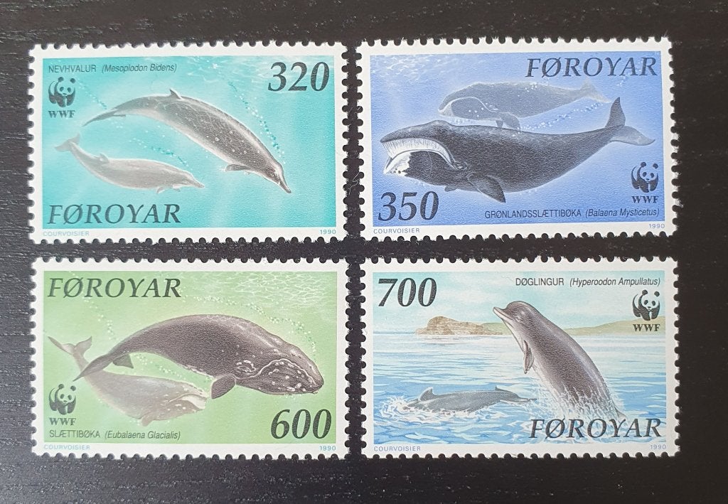 Faeroer 1990 Walvissen WWF Michel 203-206 postfris, Verzenden, Postfris, Dier of Natuur