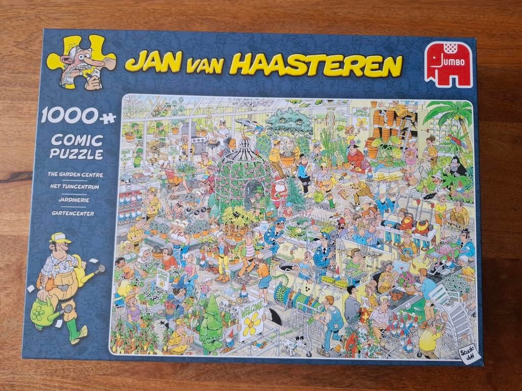 Jan van Haasteren puzzel "het tuincentrum" 1000 stukjes, Ophalen, 500 t/m 1500 stukjes, Zo goed als nieuw, Legpuzzel