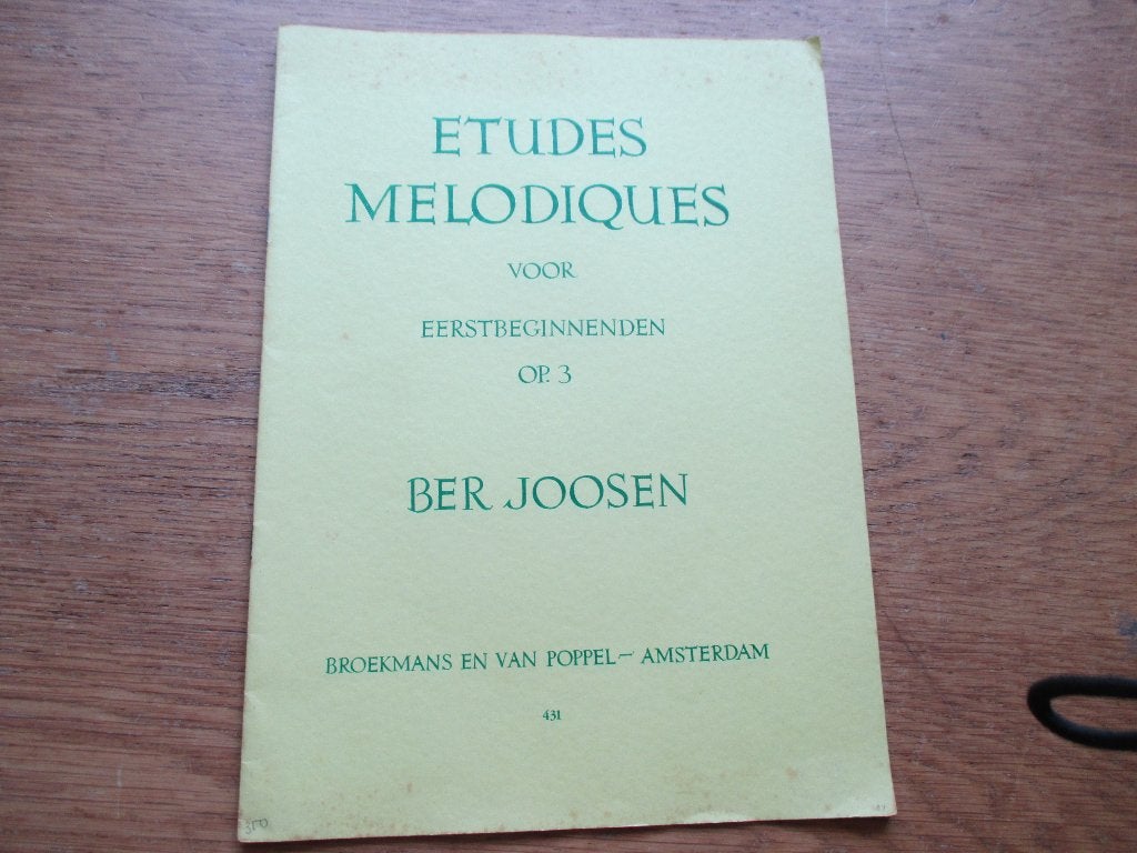 ETUDES MELODIQUES VOOR PIANO BEGINNERS - BER JOOSEN, Gebruikt, Klassiek, Les of Cursus, Ophalen of Verzenden