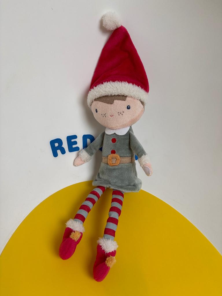 K1188 little dutch pop popje elf elfje met kerstmuts, Ophalen of Verzenden, Overige typen