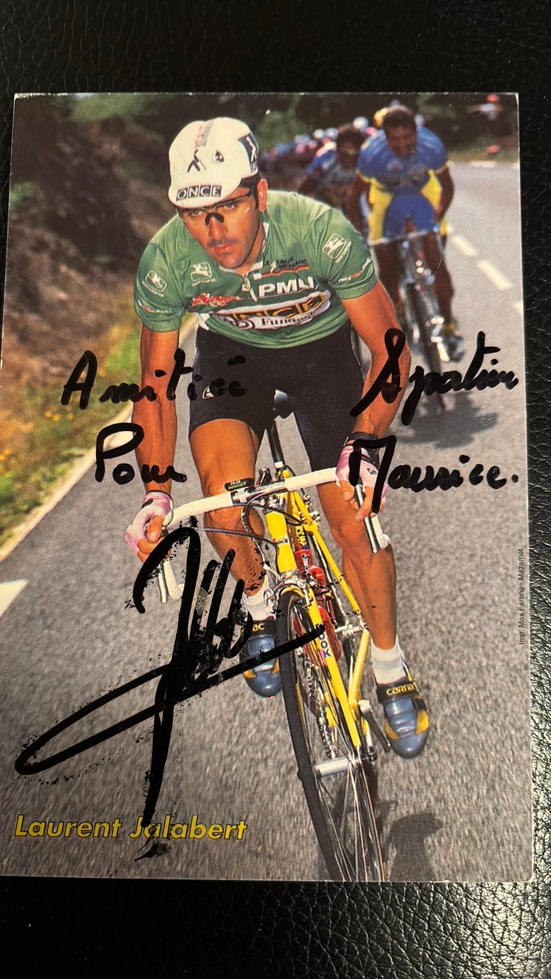 Wielrennen LAURENT JALABERT ECHTE handtekening, Verzenden, Gebruikt, Overige sporten, Spelerskaart