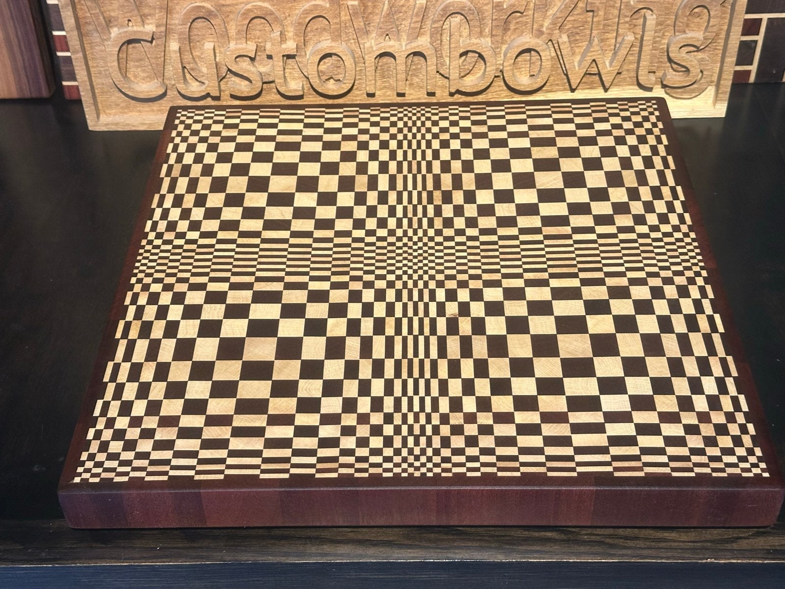 Unieke 3D Illusie Snijplank, Custombowls, Hout, Snij-/serveerplank, Ophalen of Verzenden