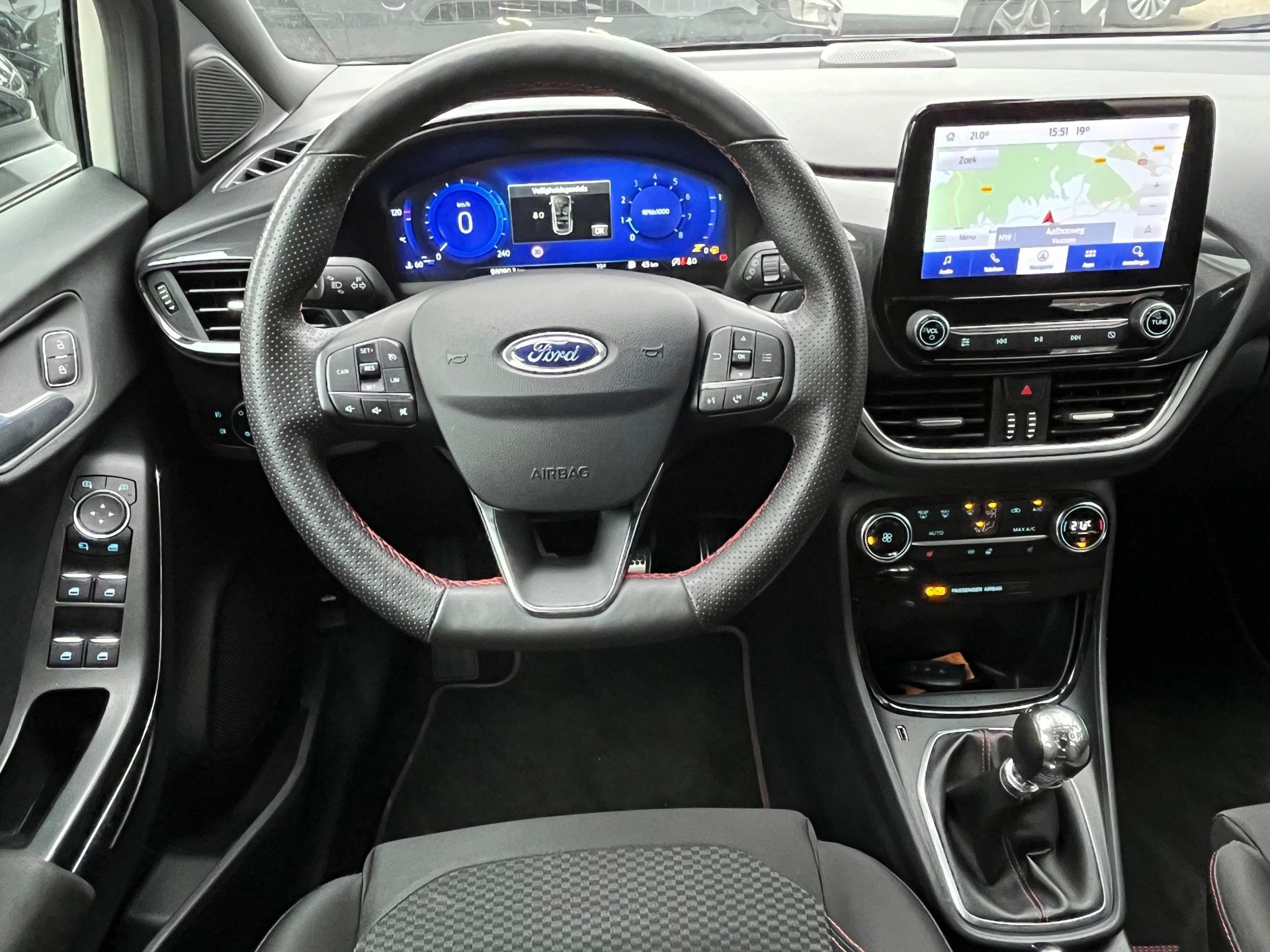 Ford Puma 1.0 155PK Hybrid ST-Line Navi,Clima,Cruise,Isofix,, Voorwielaandrijving, Stof, Wit, Origineel Nederlands