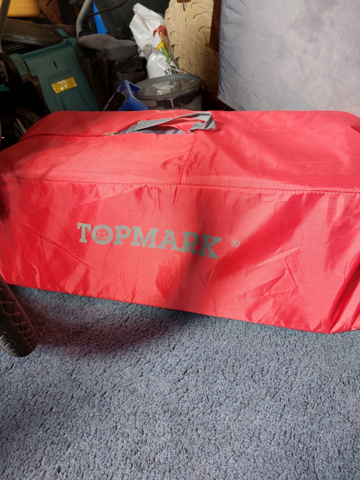 Topmark campingbedje met matras en aankleedkussen, Ophalen of Verzenden, Gebruikt, Reisbedje