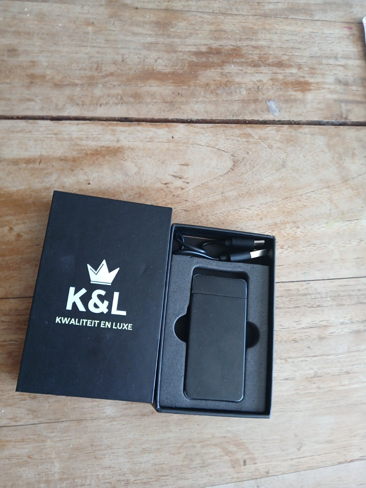 K&L Oplaadbare Plasma Aansteker - Zwart, Ophalen of Verzenden, Gebruikt, Aansteker