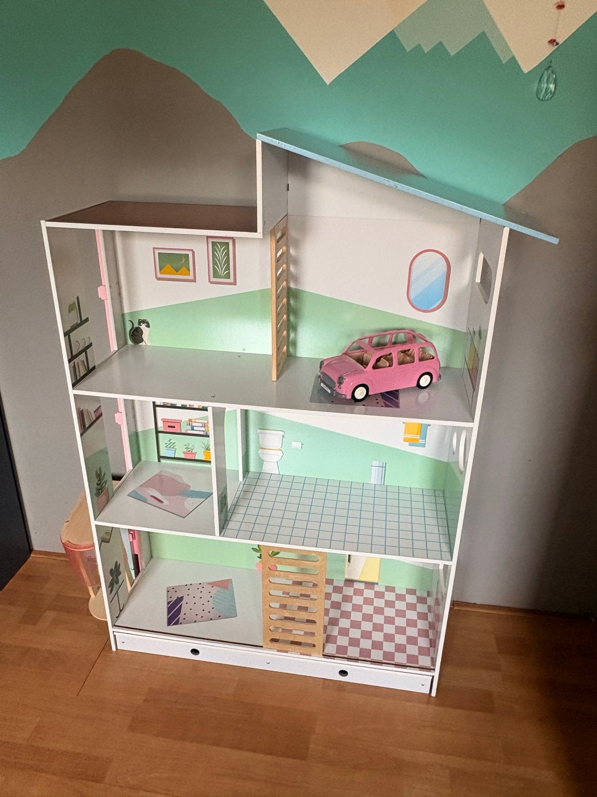 Groot houten poppenhuis, Ophalen, Gebruikt, Meisje