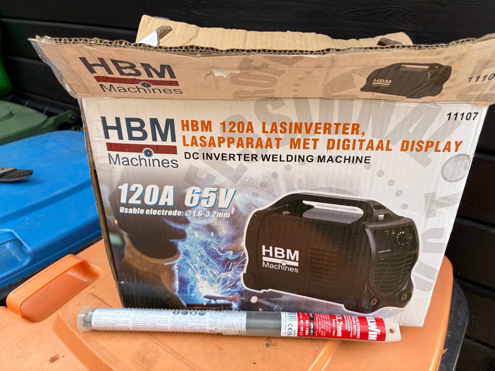 HBM 120A Lasinverter Lasapparaat met Digitaal Display, Ophalen, Zo goed als nieuw, Minder dan 150 ampère, Inverter