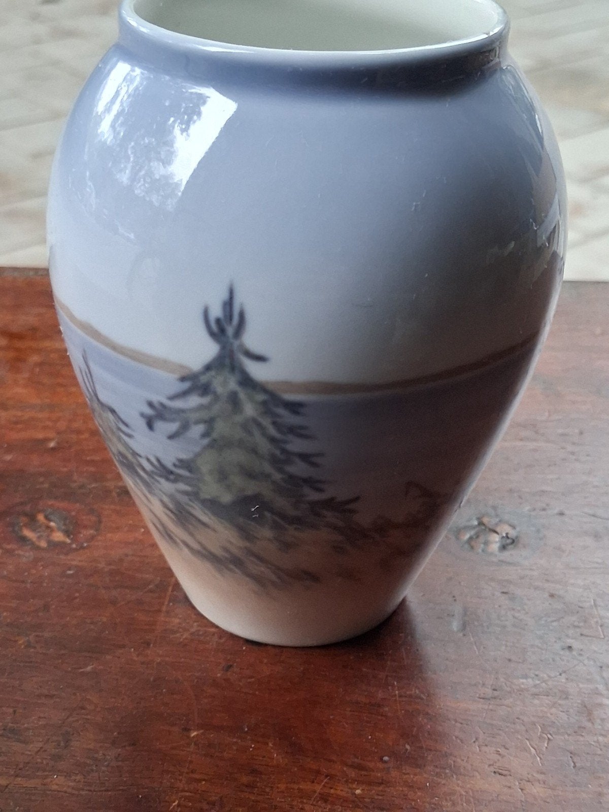 Royal Copenhagen Vaas met Winterlandschap - 12 cm, Ophalen of Verzenden
