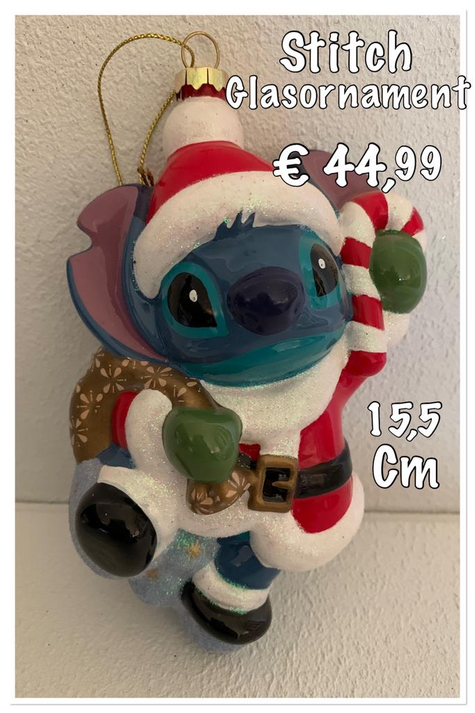 Stitch glasornament 15,5 cm, Verzamelen, Ophalen of Verzenden, Overige figuren, Nieuw, Beeldje of Figuurtje