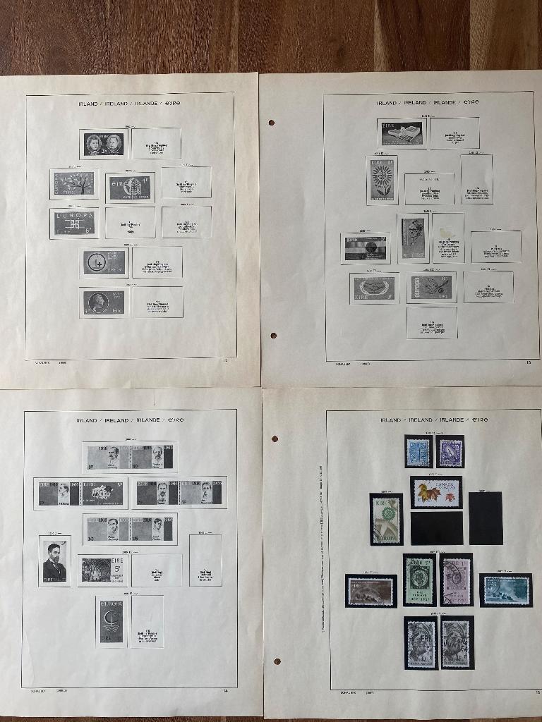 Verzameling postzegels Ierland op Schaubek bladen 1962-1988, Postzegels en Munten, Postzegels | Volle albums en Verzamelingen