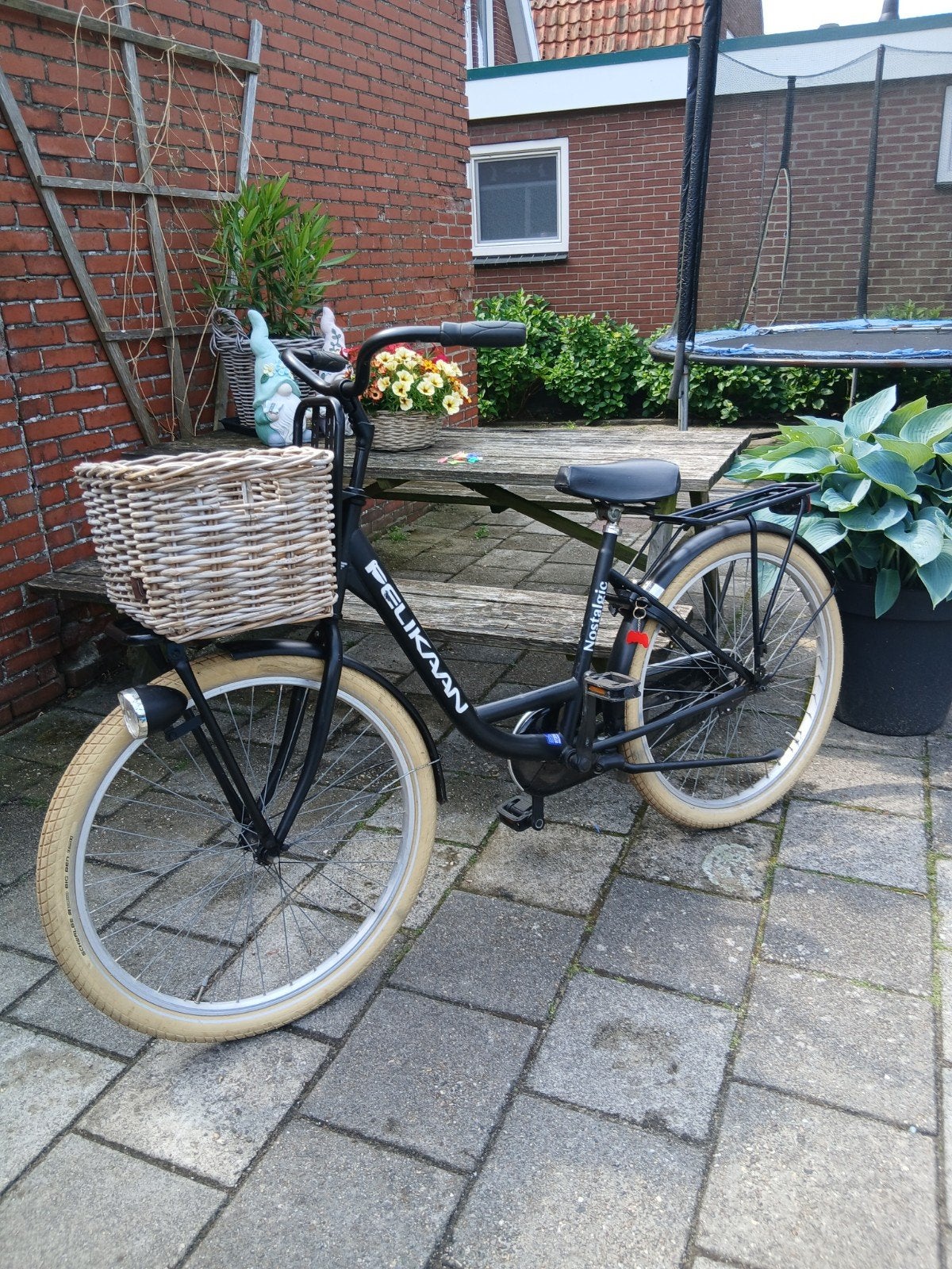 26 inch meidenfiets met mand, Terugtraprem, Gebruikt, 53 tot 57 cm, Ophalen