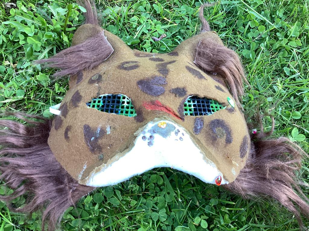 Therian masker bruine kat, Ophalen of Verzenden, Zo goed als nieuw, Overige typen