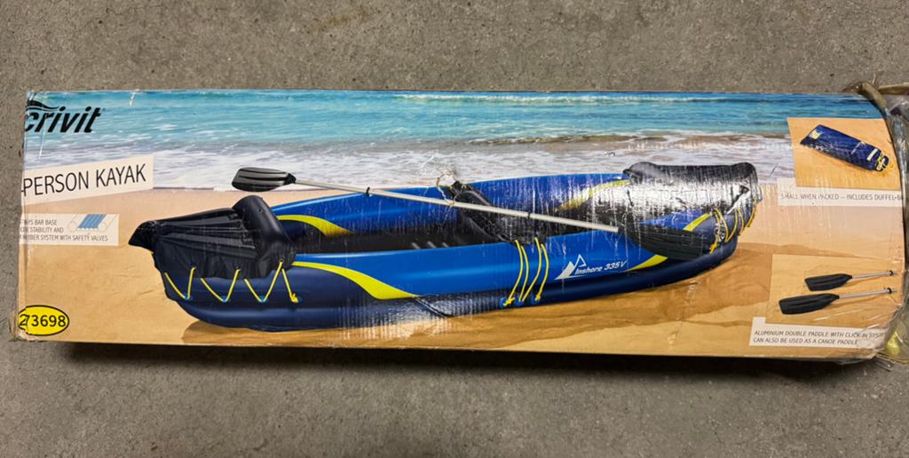 Crivit Opblaasbare Kajak - 2-persoons, Watersport en Boten, Kajaks, Nieuw, 2-persoons, Opblaasbaar, Ophalen of Verzenden