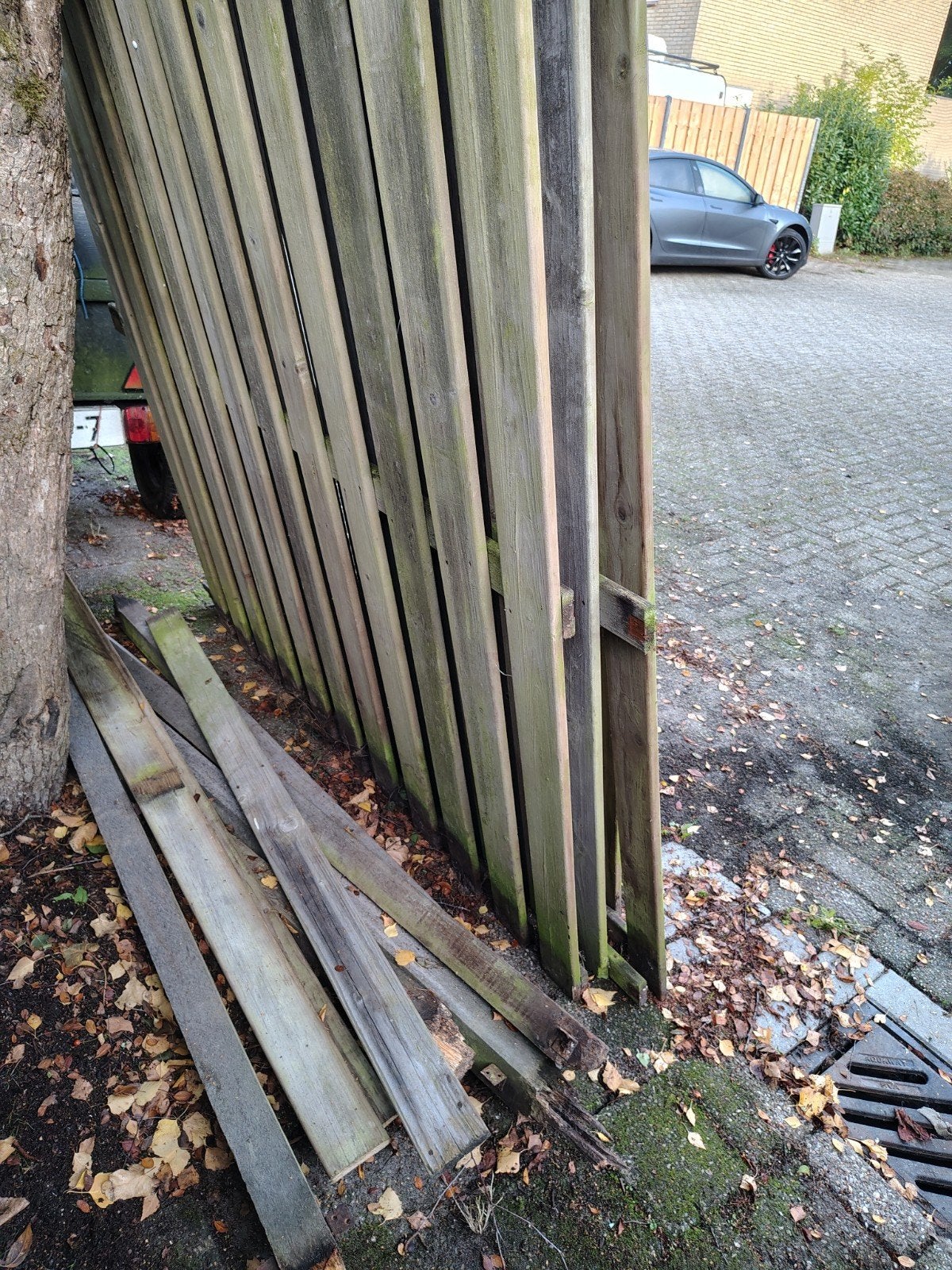 Gratis af te halen: Gebruikte houten schuttingdelen, Ophalen, 3 tot 6 meter, Hout, 1 tot 2 meter