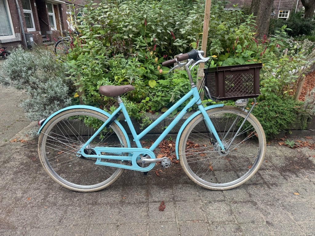 Beautiful Union city bike in light blue/turquoise., Fietsen en Brommers, Gebruikt, Versnellingen, 50 tot 53 cm, Trommelrem