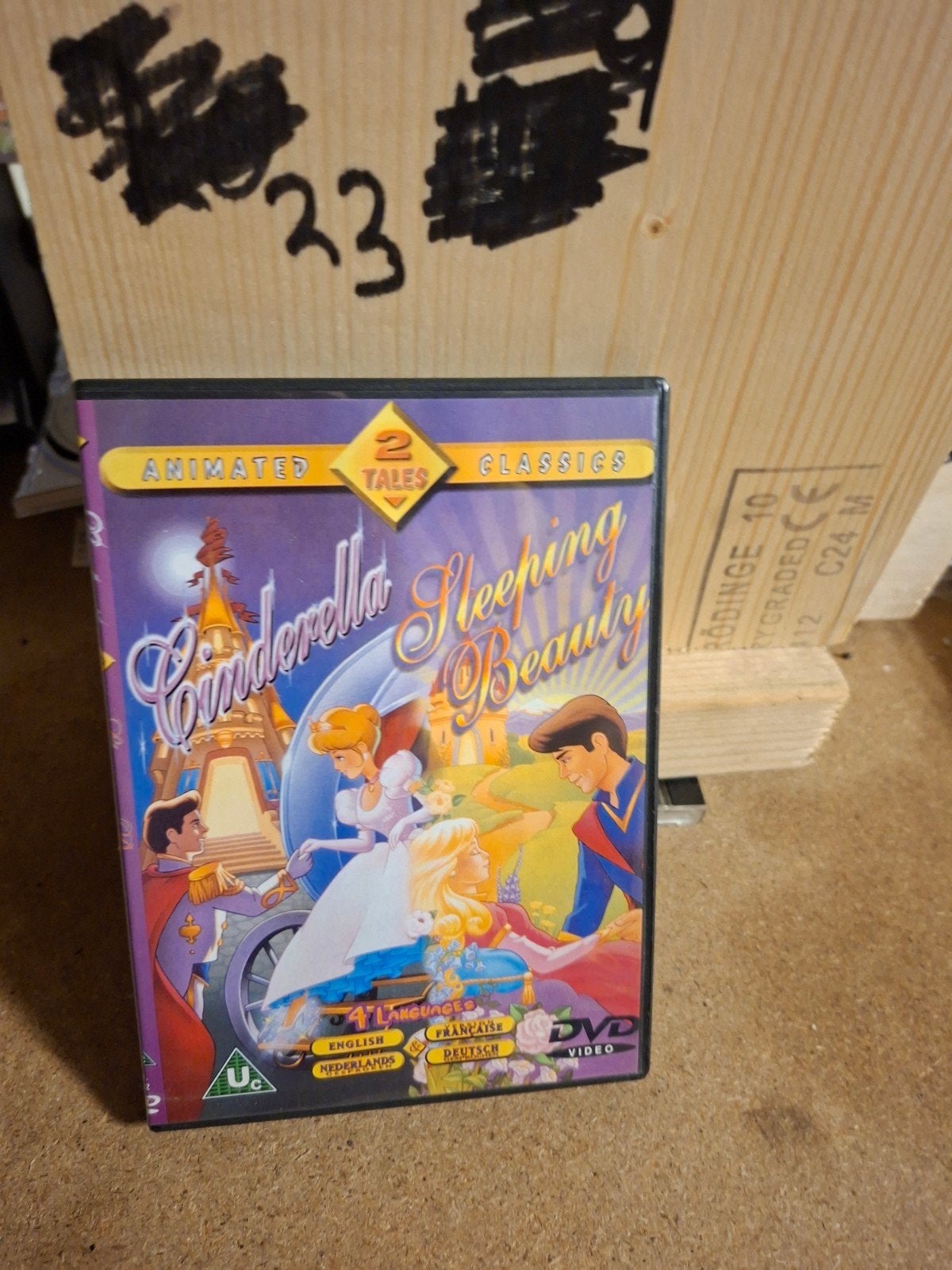 Cinderella & Sleeping Beauty - 2 Animated Classics DVD, Nederlands, Gebruikt, Alle leeftijden, Ophalen of Verzenden