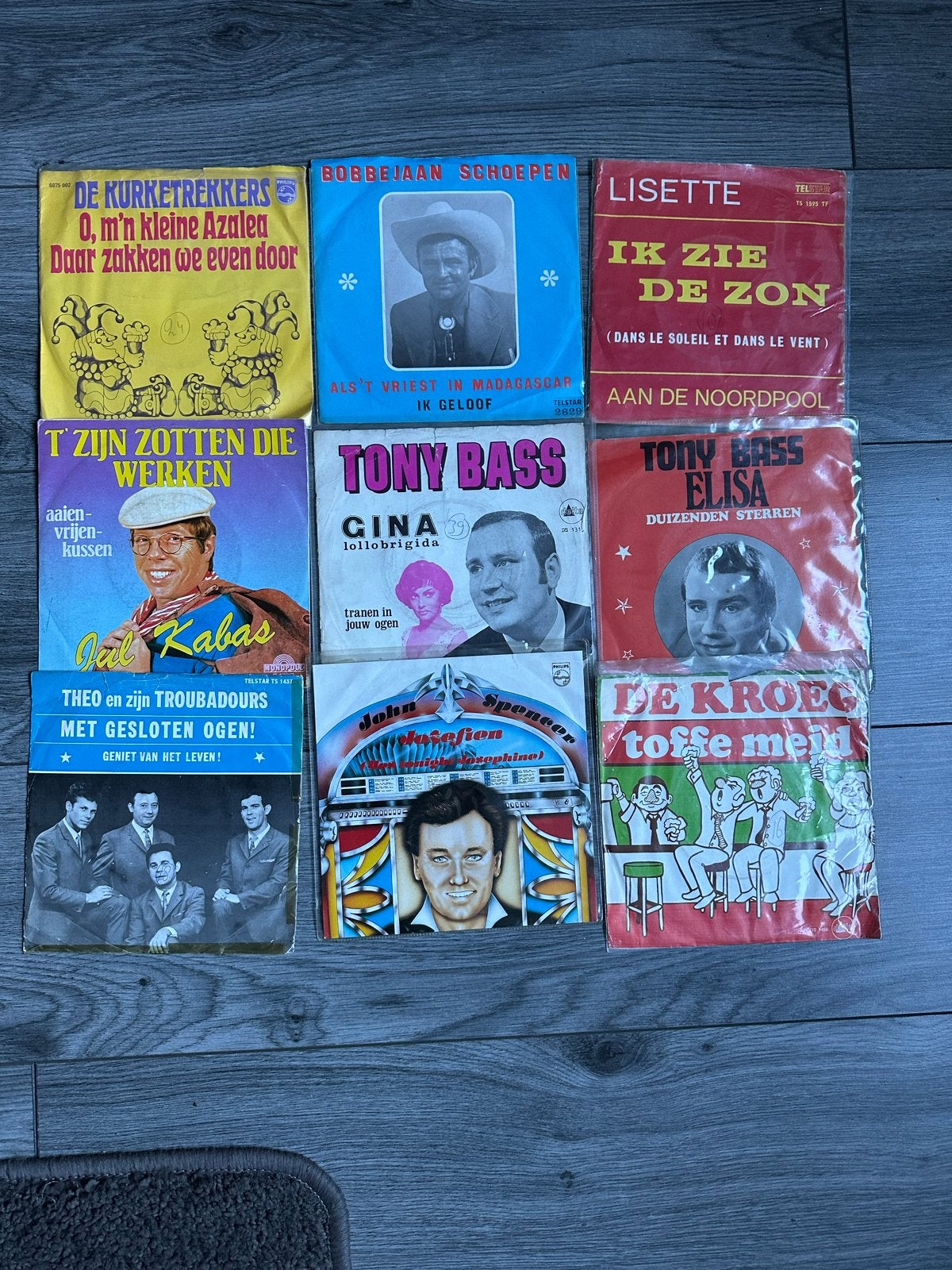 Partij van 9 Nederlandstalige singles - Diverse artiesten, Ophalen, Gebruikt, Overige genres, Single