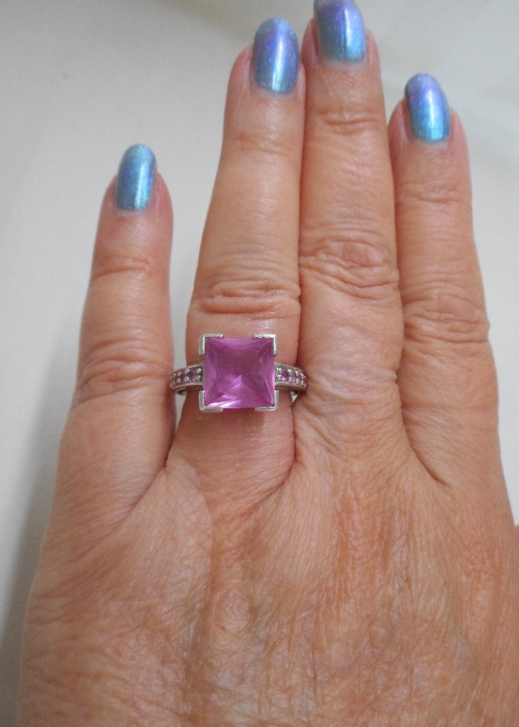 Zilveren Ti Sento ring met roze stenen nr.1011, Verzenden, Dame, Zilver, Zilver