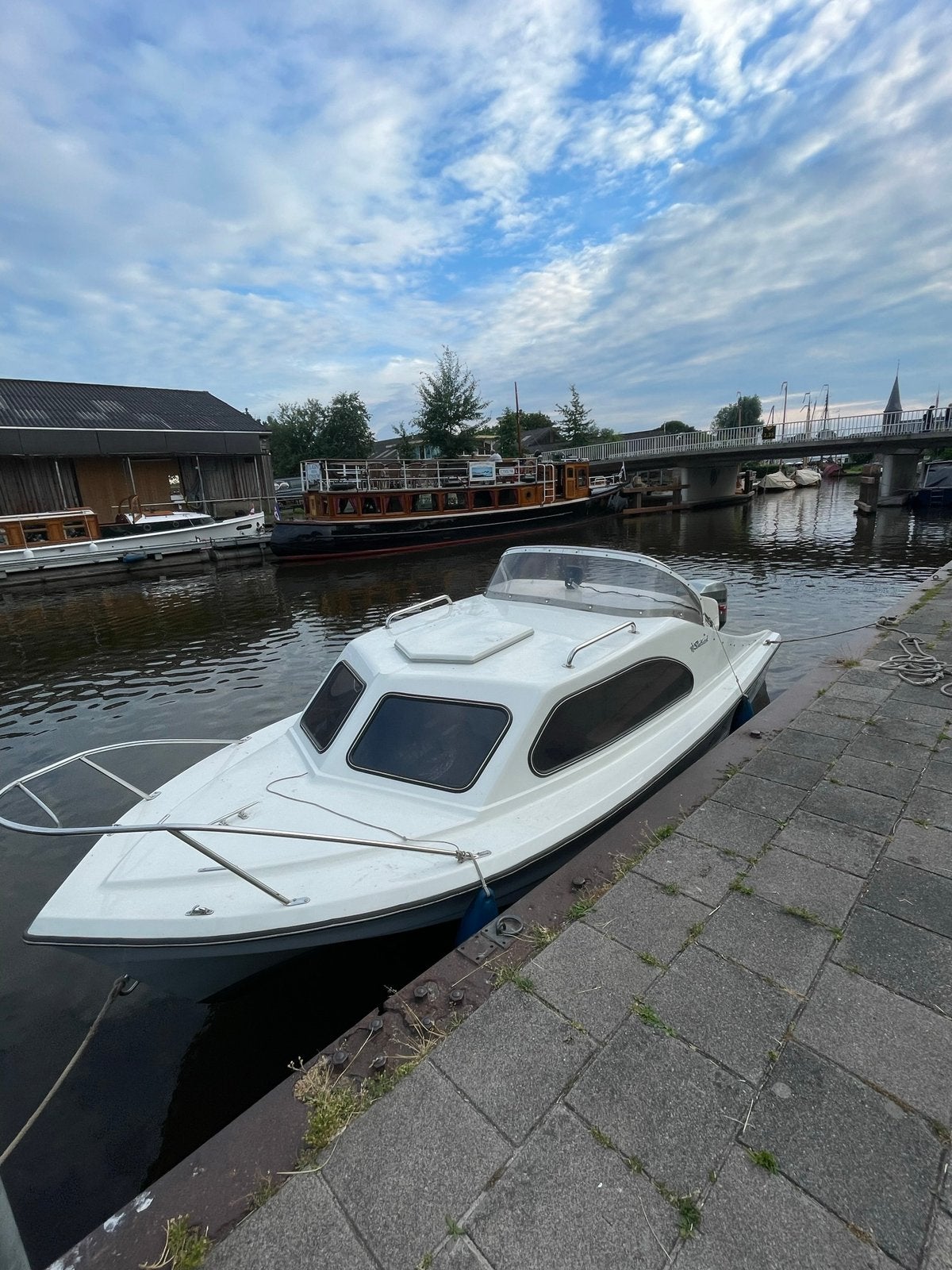Speedboot shetland 535 kajuitboot tourboot visboot, Watersport en Boten, Ophalen, Afdekzeil, Kajuitboot, Zo goed als nieuw