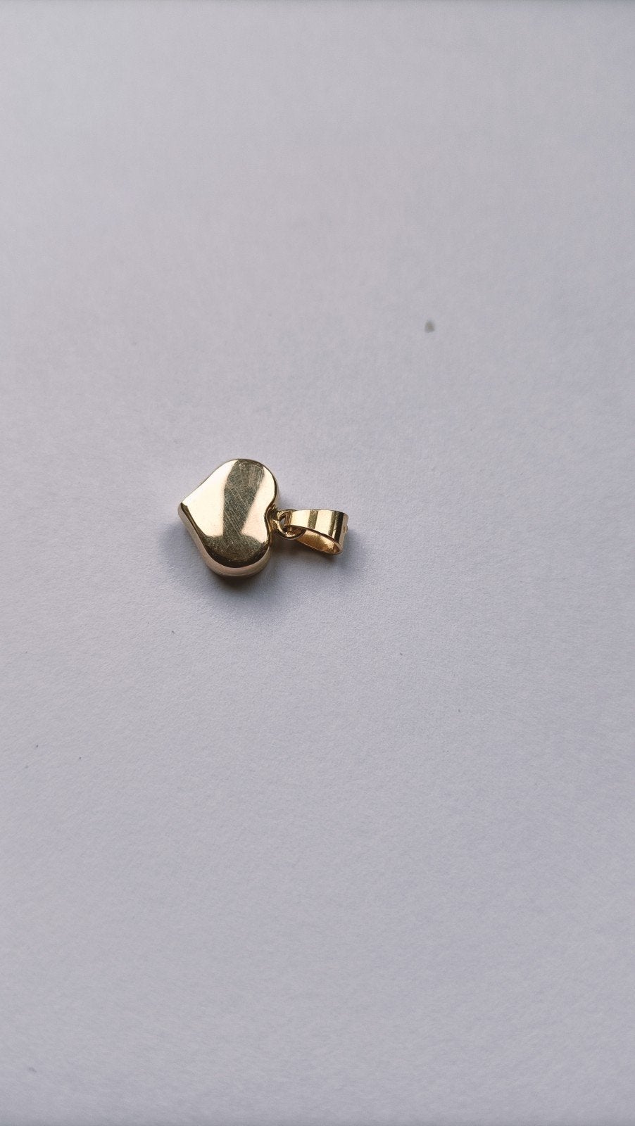 Oud gouden hangertje Hartje, 14 krt, Sieraden, Tassen en Uiterlijk, Antieke sieraden, Verzenden, Goud, Hanger