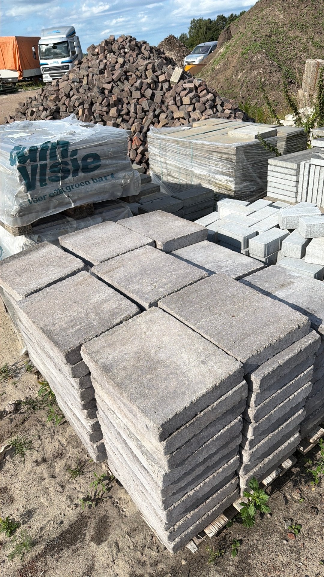Ruim 10 m2 trommelsteen 30x40x6, Ophalen, Klinkers, Nieuw, 10 m² of meer