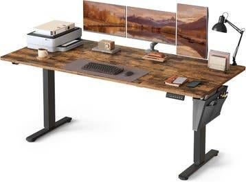 Elektrisch bureau / Electric desk, Ophalen, Overige typen, Elektrisch, Hout