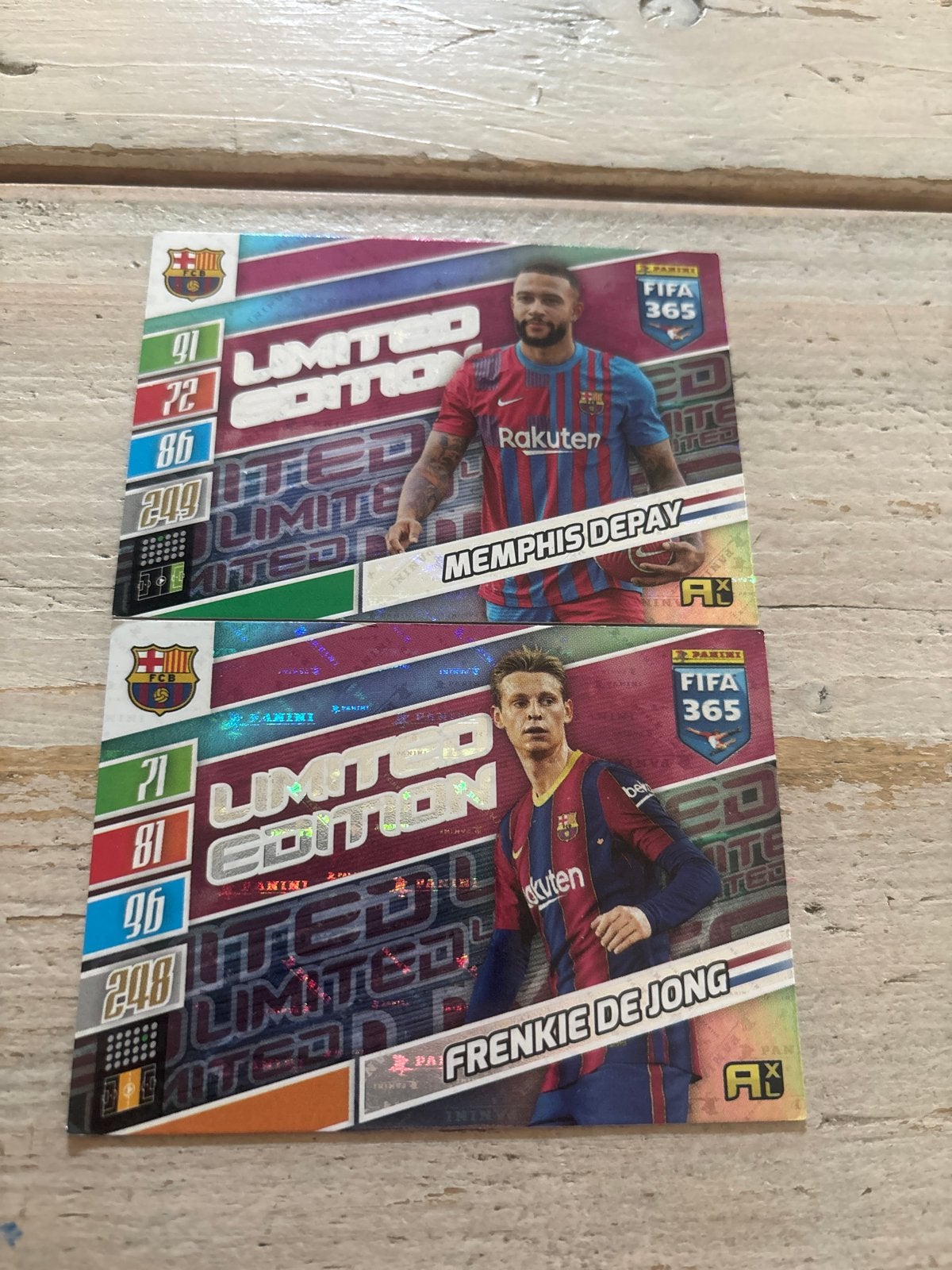 FIFA 365 Limited Edition Kaarten: Depay & De Jong, Ophalen of Verzenden, Zo goed als nieuw, Buitenlandse clubs, Spelerskaart