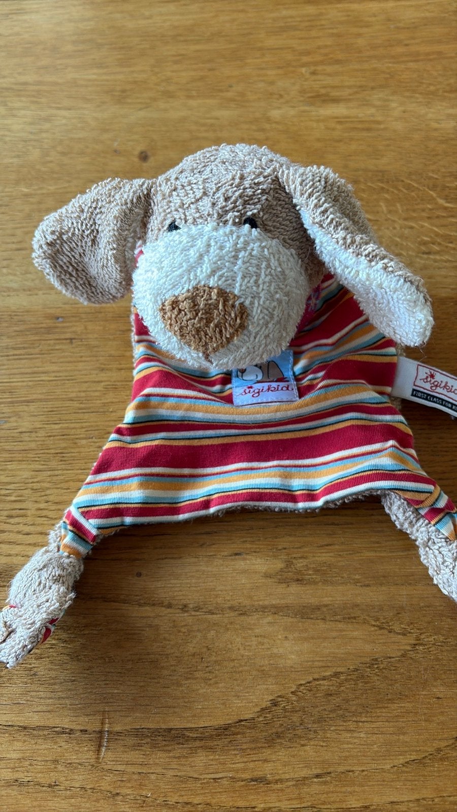 Sigikid knuffeldoekje hond gestreept, Overige karakters, Nieuw, Ophalen of Verzenden, Meerkleurig