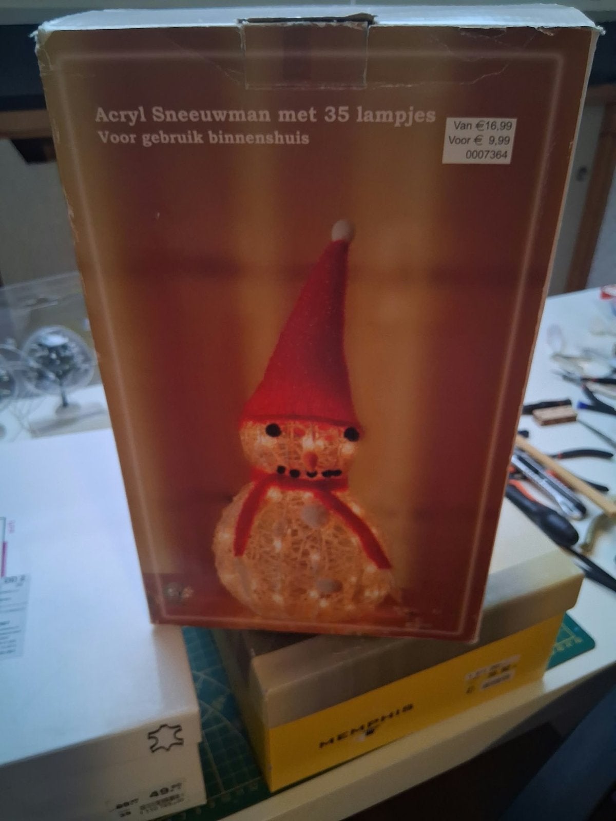 Sneeuwpop met lampjes, Ophalen, Gebruikt