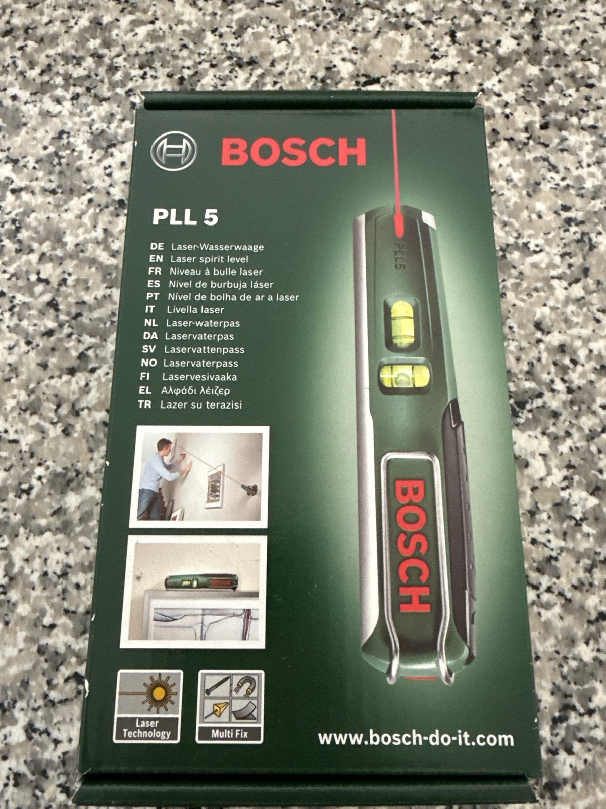 Bosch PLL 5 Laser Waterpas - Nieuw in Doos, Doe-het-zelf en Verbouw, Meetapparatuur, Ophalen of Verzenden, Nieuw, Overige meters