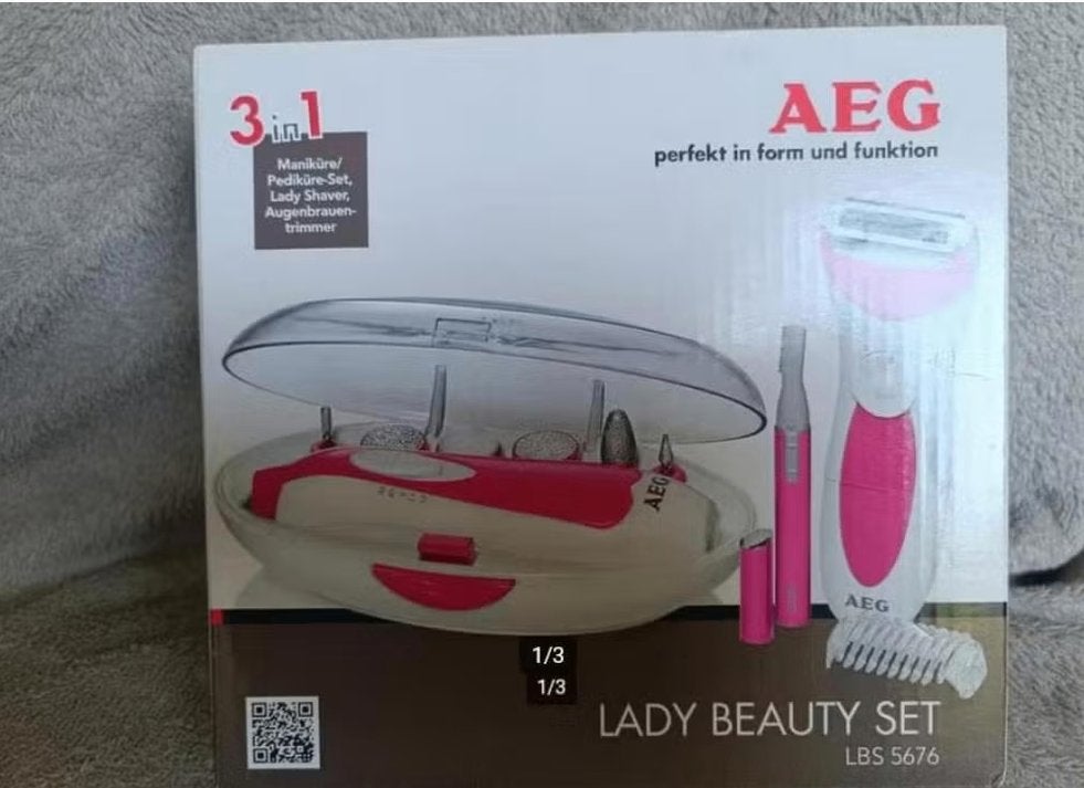 Aeg lady beauty set met Lady shave pedicure manicure nieuw, Nieuw, Ophalen of Verzenden