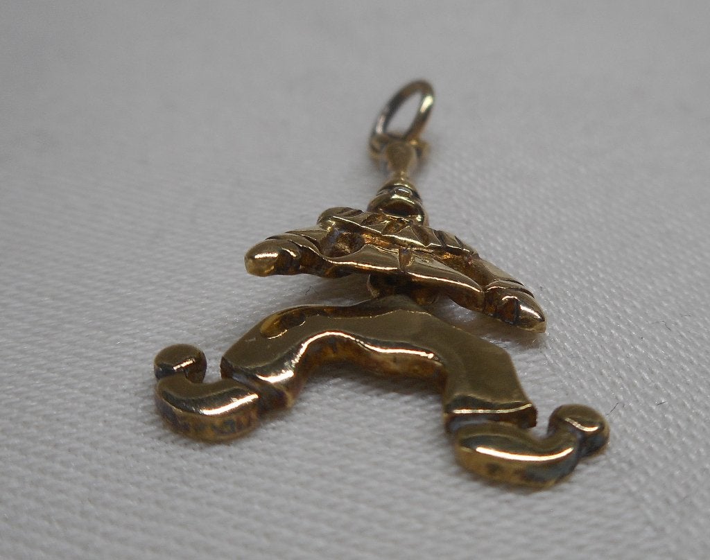 Zilveren goud vergulde hanger nr.594, Verzenden, Zo goed als nieuw, Goud, Zilver