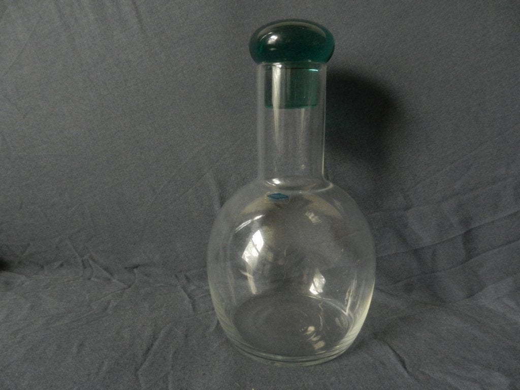 Fraaie glazen karaf Nuutajarvi Finland Nieuwstaat h. 25,5 cm, Antiek en Kunst, Antiek | Glas en Kristal, Ophalen of Verzenden