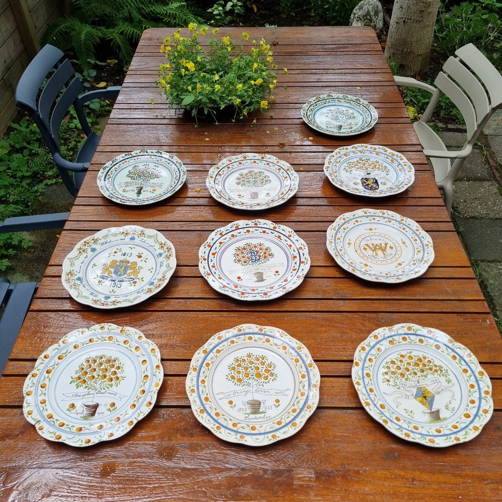 Set van 9 Koninklijke Herdenkingsborden, Ophalen of Verzenden