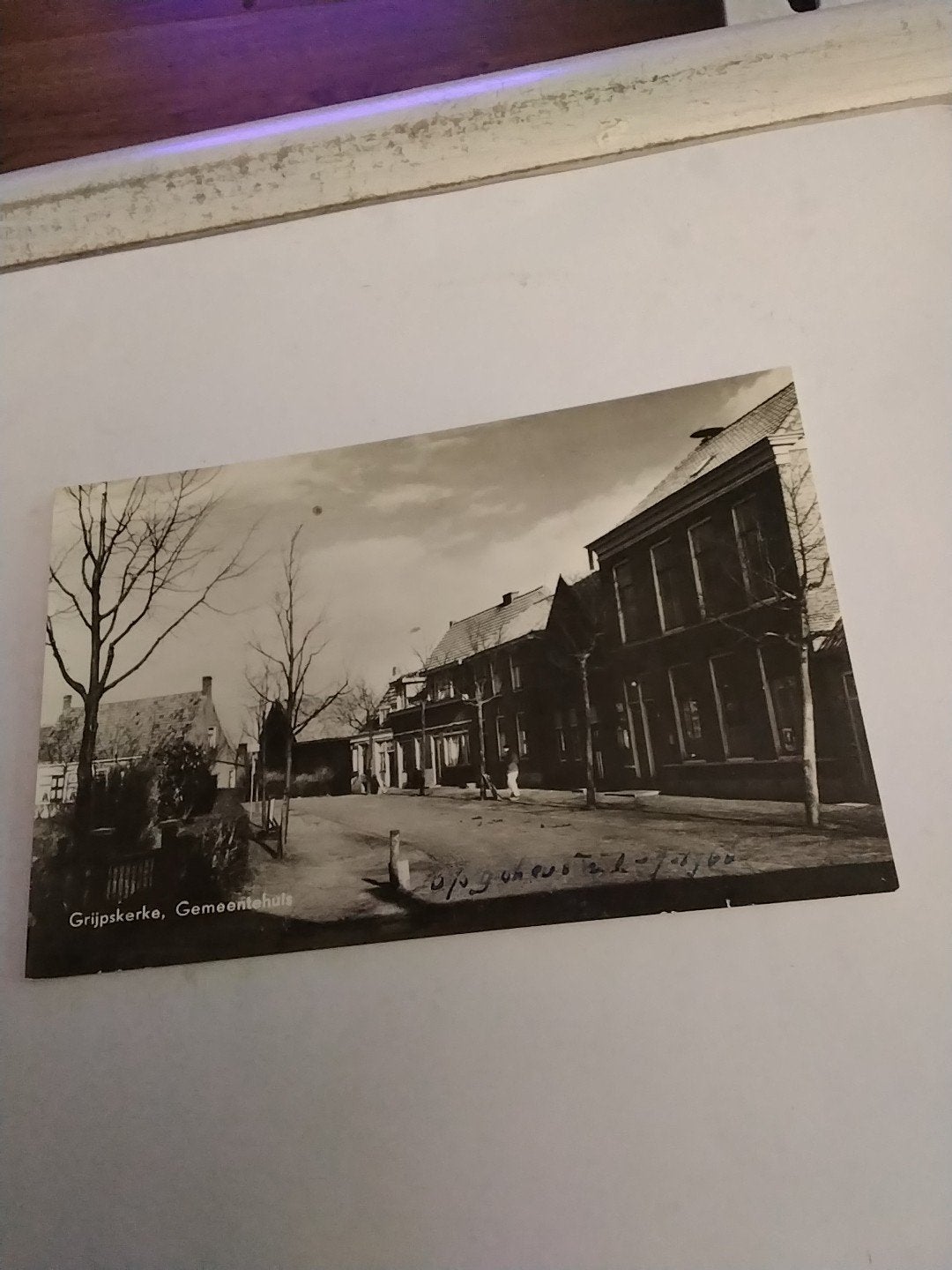 Oude Ansichtkaart Grijpskerke, Gemeentehuis - Zeeland, Verzamelen, Ophalen of Verzenden, Voor 1920, Ongelopen, Zeeland
