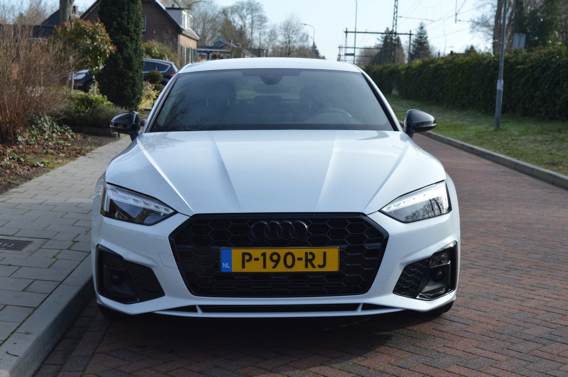 Audi A5 Sportback 35 TFSI S edition Competition Org NL/55dkm, Dealer onderhouden, Gebruikt, 4 cilinders, Leder en Stof