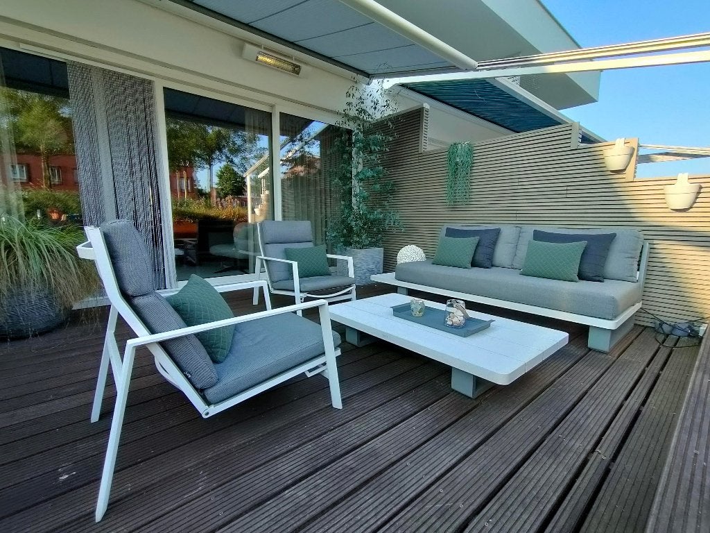 Life outdoor loungeset met bank, stoelen en salontafel, Ophalen, 4 zitplaatsen, Aluminium, Loungeset