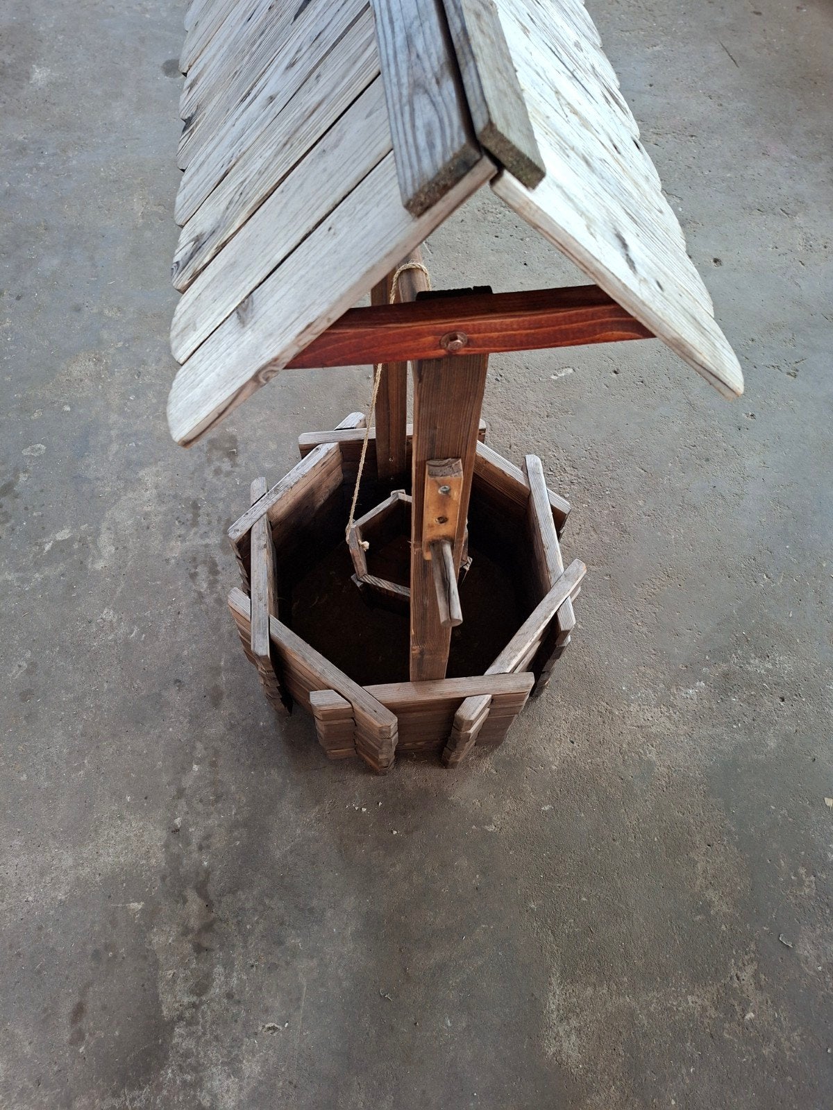 houten wensput, Ophalen, Hout, Tuin
