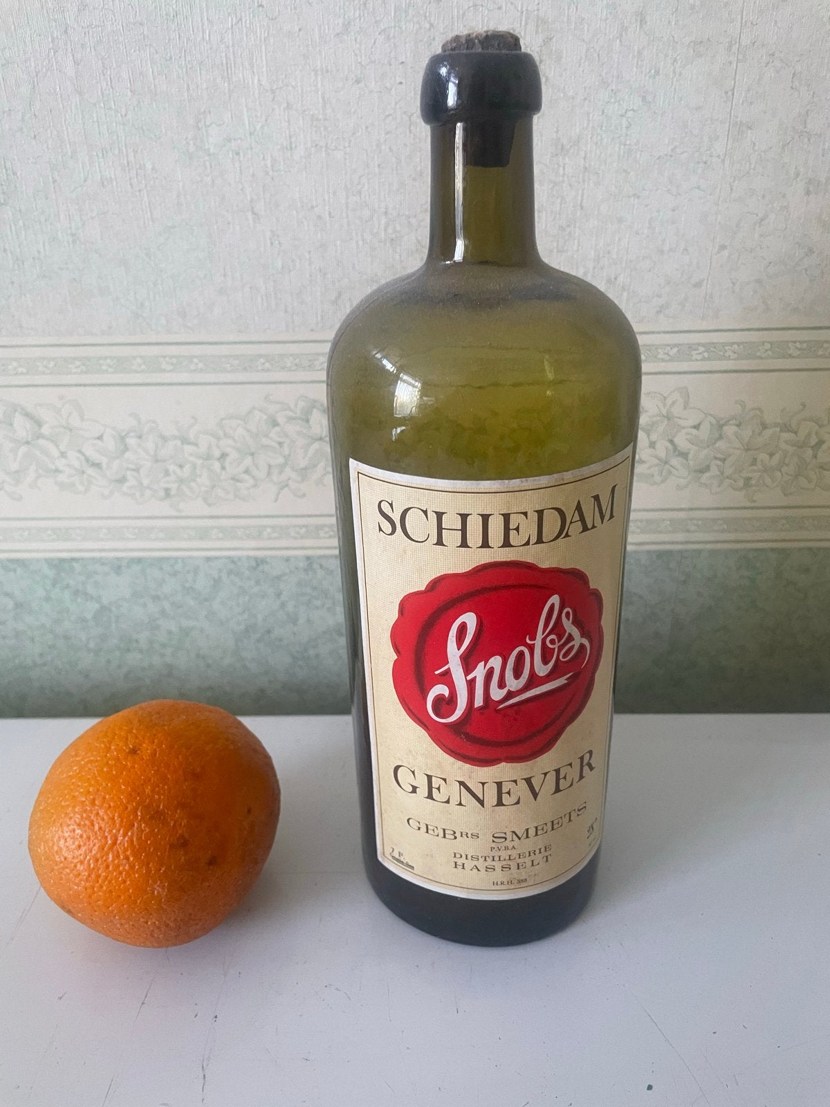 Vintage Schiedam Snobs Jenever Fles - Gebroeders Smeets, Ophalen of Verzenden