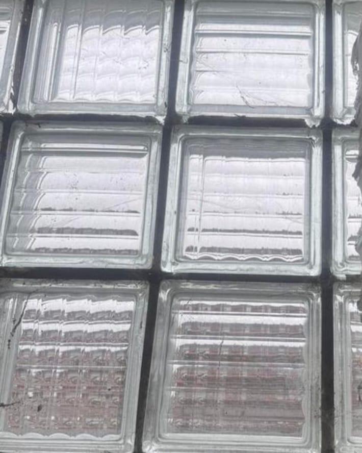 Glazen bouwstenen / glasdallen, Doe-het-zelf en Verbouw, Glas en Ramen, Ophalen, Gebruikt, Minder dan 80 cm, Overige typen