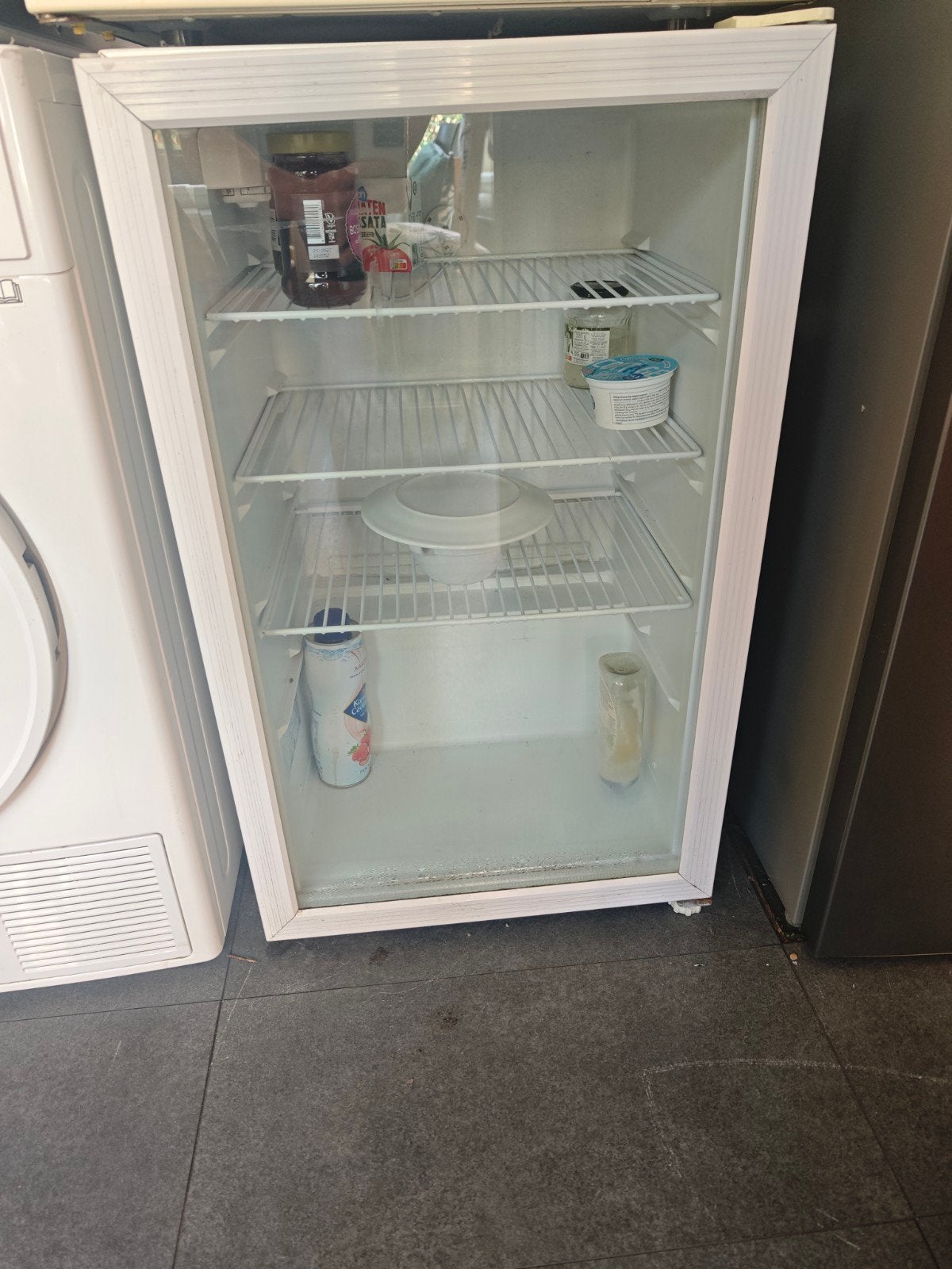 Koelkast glazen deur gratis, Ophalen, Minder dan 60 cm, Minder dan 85 cm