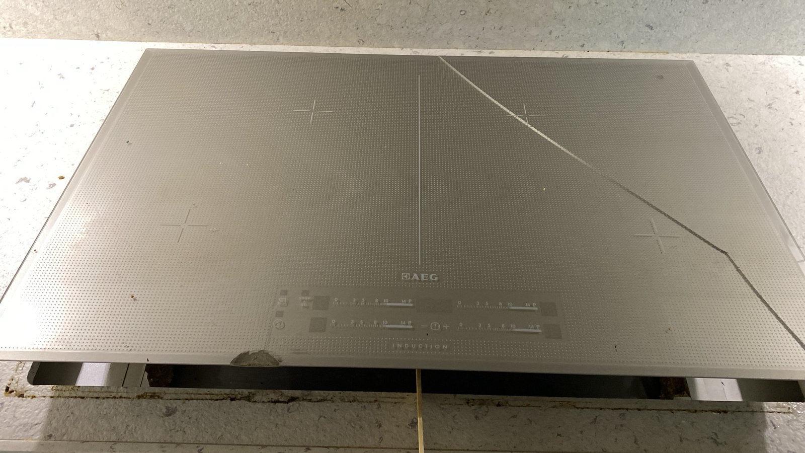 Gezocht: AEG Inductiekookplaat HK854400FS (grijs, schadevrij, Ophalen, Zo goed als nieuw, Inbouw, Inductie