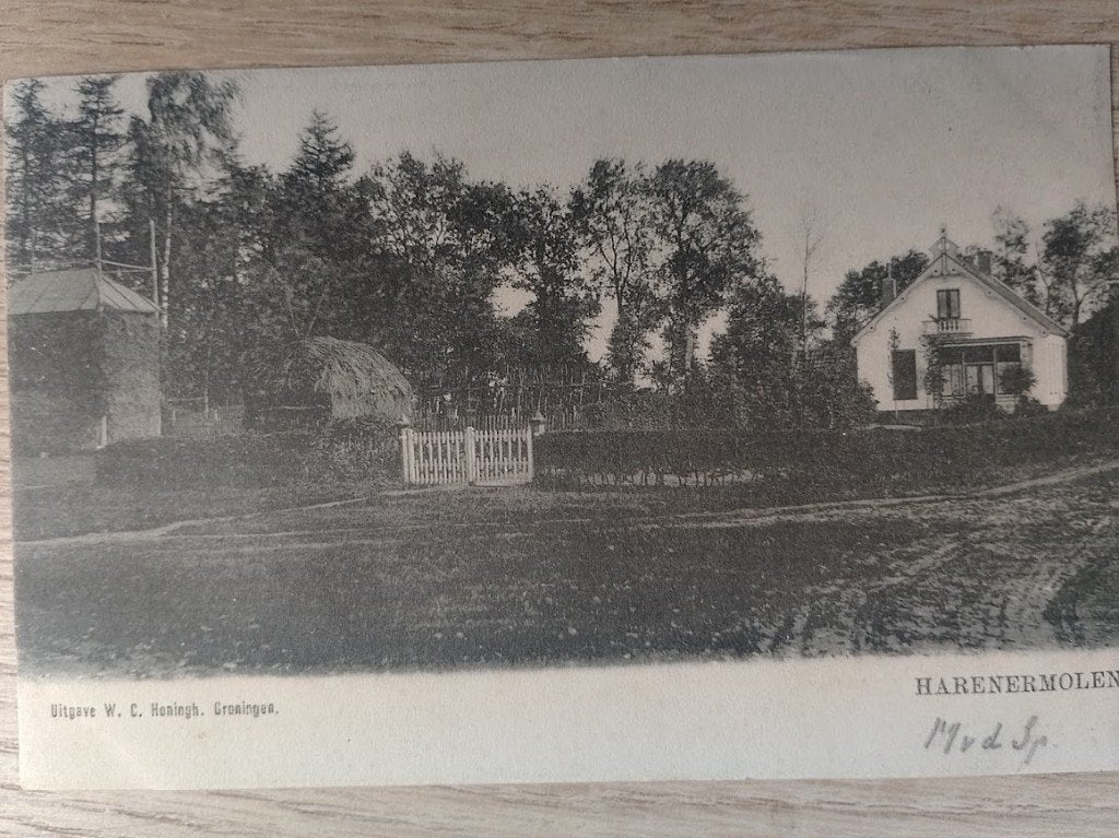 Harenermolen , Groningen, boerderij, ansichtkaart, Ophalen of Verzenden, Voor 1920, Gelopen, Groningen
