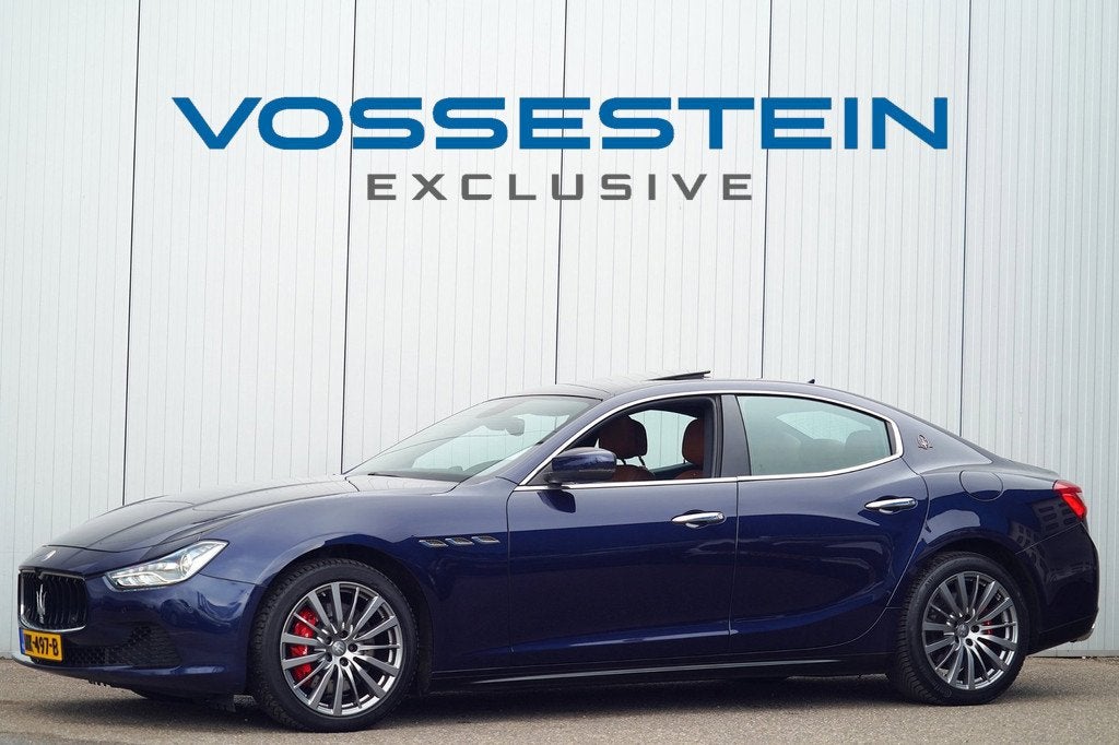 Maserati Ghibli 3.0 V6 D 275pk / Schuifdak / Navi / 132dkm N, Achterwielaandrijving, Gebruikt, Blauw, 2987 cc